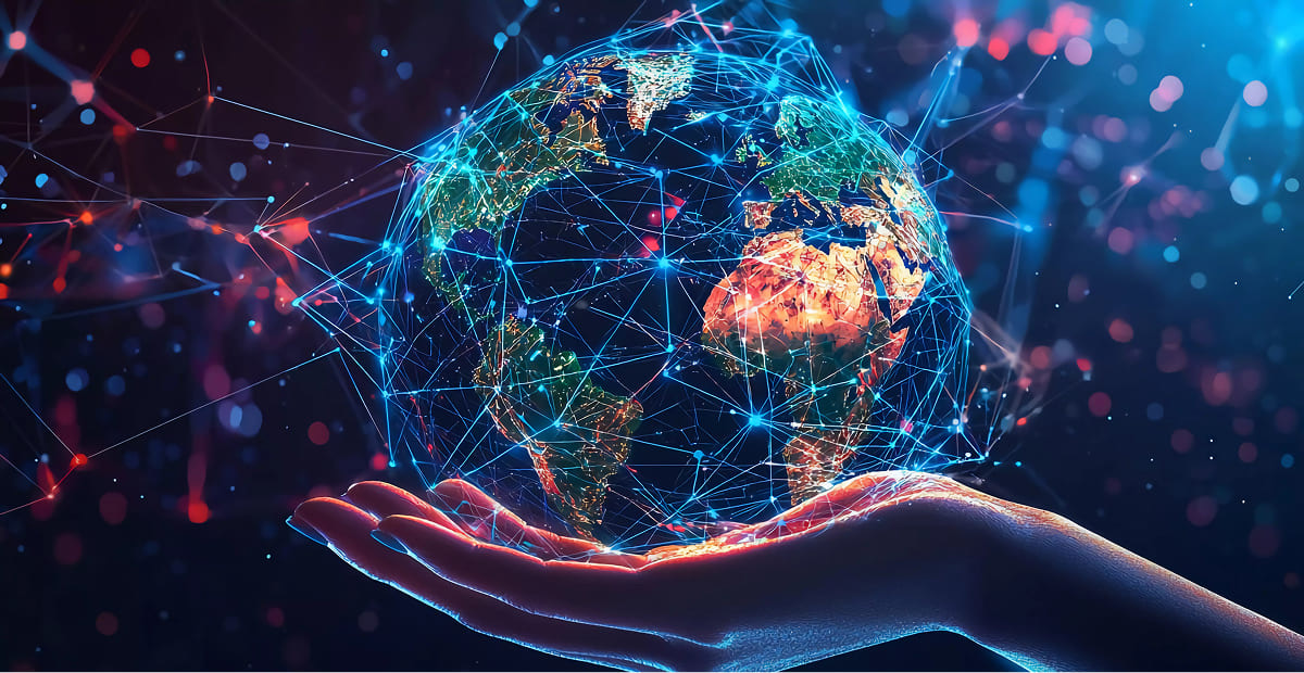 Network globe — connected intelligence
